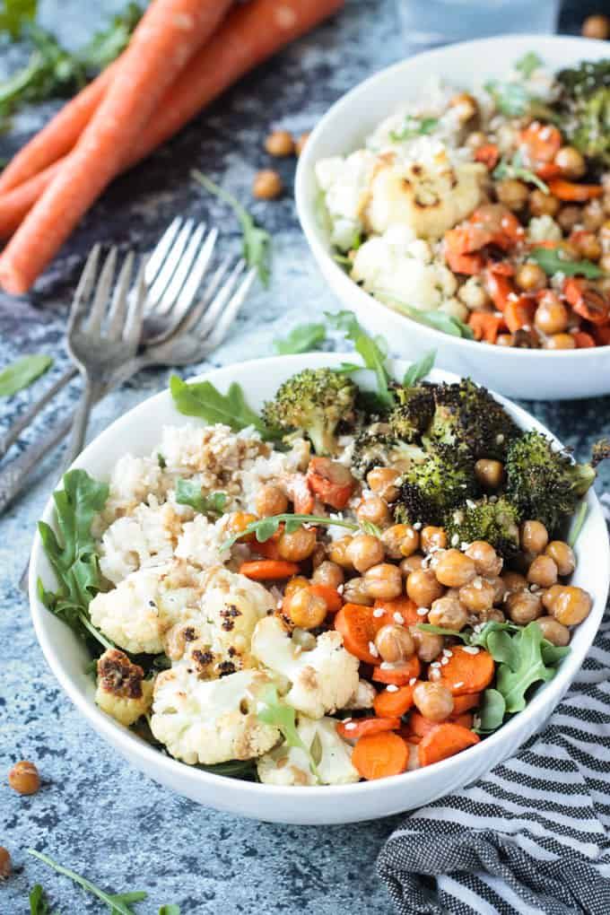 20) Roasted Veggie Brown Rice Bowl