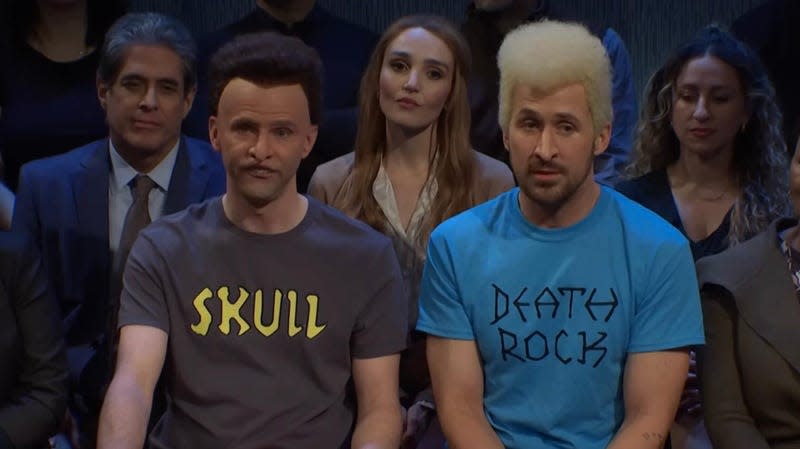 Mikey Day and Ryan Gosling as Beavis and Butt-Head. - Screenshot: NBC/YouTube