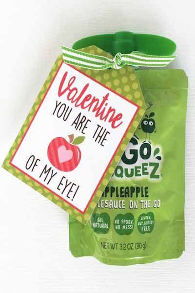 Personalized Applesauce Valentine Tag