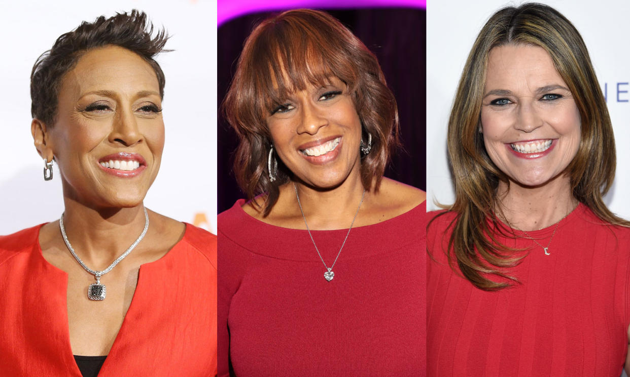 Robin Roberts, Gayle King and Savannah Guthrie are all working from home during the coronavirus pandemic. (Photo: Getty Images)