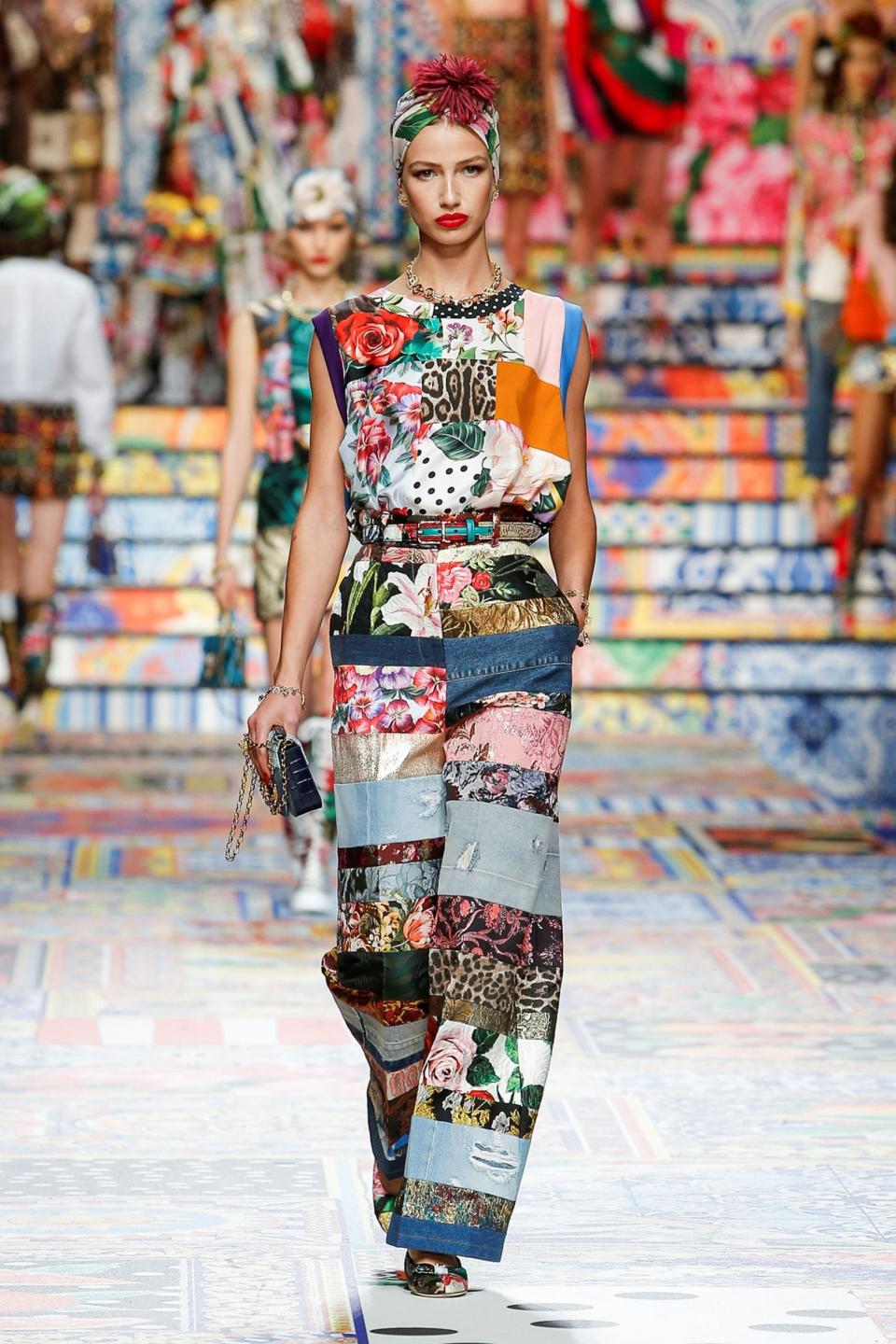 A look from Dolce & Gabbana's SS21 show (via REUTERS)