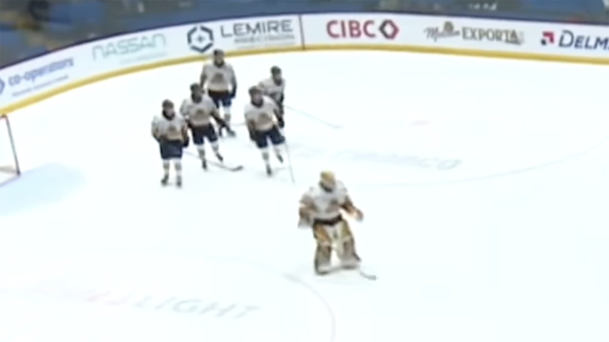 What's better than a goalie goal? Two goalie goals.