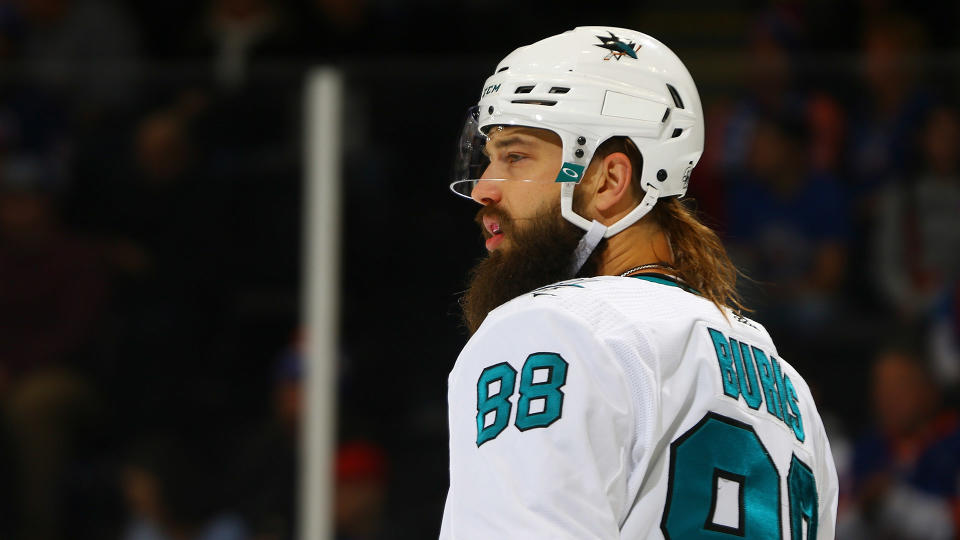 Brent Burns is being drafted too high given his outlook for 2021. (Photo by Mike Stobe/NHLI via Getty Images)