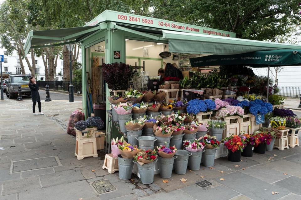 A flower stall on King’s Road, Chelsea (Daniel Hambury/Stella Pictures Ltd)