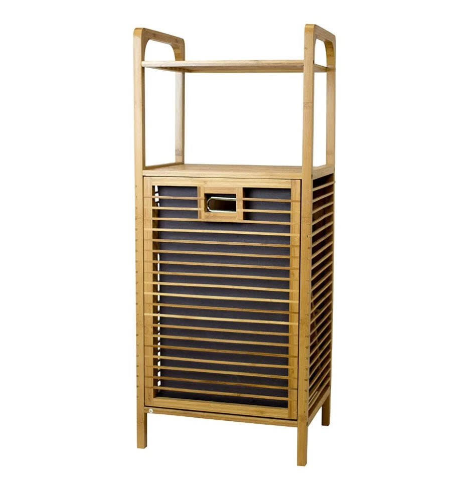 bamboo shelf and hamper set