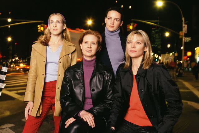 <p>HBO/Getty</p> (L-R) Sarah Jessica Parker, Cynthia Nixon, Kristin Davis and Kim Cattrall in 'Sex and the City'.
