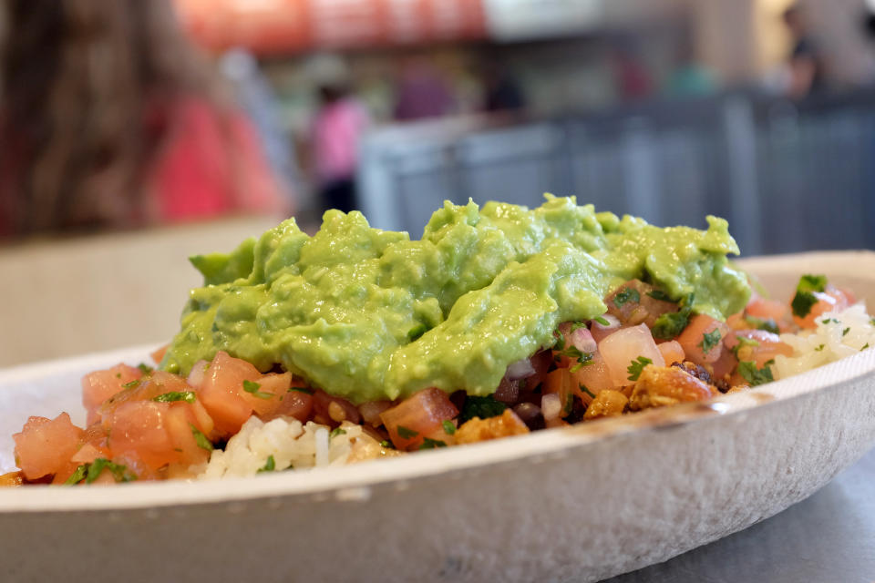 MIAMI, FL - MARCH 05:  Guacamole sits on a dish at a Chipotle restaurant on March 5, 2014 in Miami, Florida. The Mexican fast food chain is reported to have tossed around the idea that it would temporarily suspend sales of guacamole due to an increase in food costs.  (Photo by Joe Raedle/Getty Images)