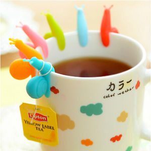 Silicone snail teabag holders.