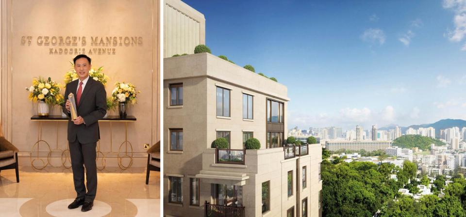 Best Luxurious Residential Development(最佳豪宅項目)的得獎品牌是<span><a href="http://www.stgeorgesmansions.hk/" rel="nofollow noopener" target="_blank" data-ylk="slk:St. George’s Mansion;elm:context_link;itc:0;sec:content-canvas" class="link ">St. George’s Mansion</a></span>。由<a href="https://www.sino.com/en/investor-relations/sino-land-company-limited/" rel="nofollow noopener" target="_blank" data-ylk="slk:信和置業;elm:context_link;itc:0;sec:content-canvas" class="link ">信和置業</a>的Victor Tin (Group Associate Director of Sales)代表領獎。