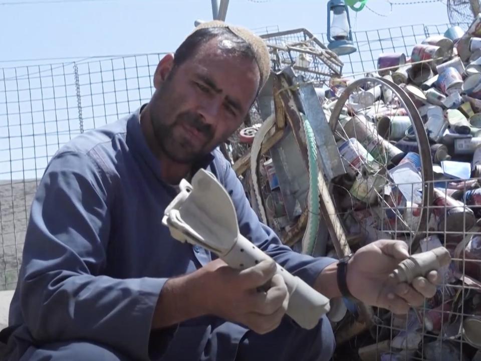 Mohammad Amin at his scrapyard.