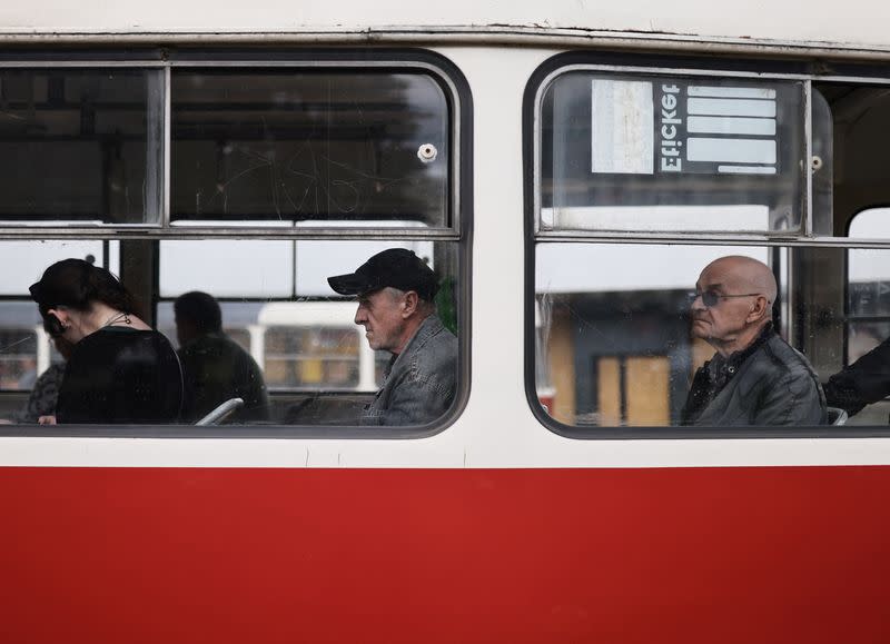 Bombed-out Ukraine city district restarts Soviet-era trams despite constant heavy shelling