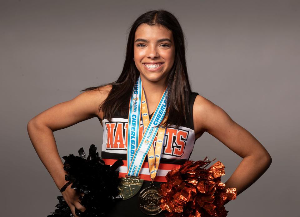 All County Cheerleading - Lakeland High School - Sophia Wrehsnig in Lakeland Fl. Thursday March 22, 2024.
Ernst Peters/The Ledger