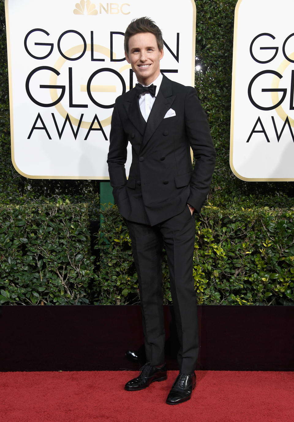 Eddie Redmayne at the Golden Globe Awards in 2018