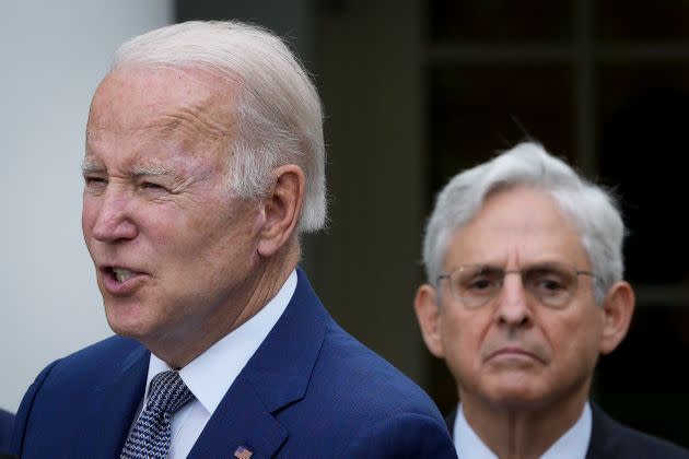 Democratic lawmakers and civil rights groups are asking President Joe Biden and Attorney General Merrick Garland to support a case before the Supreme Court to overturn 100 year old racist precedents. (Photo: Drew Angerer via Getty Images)