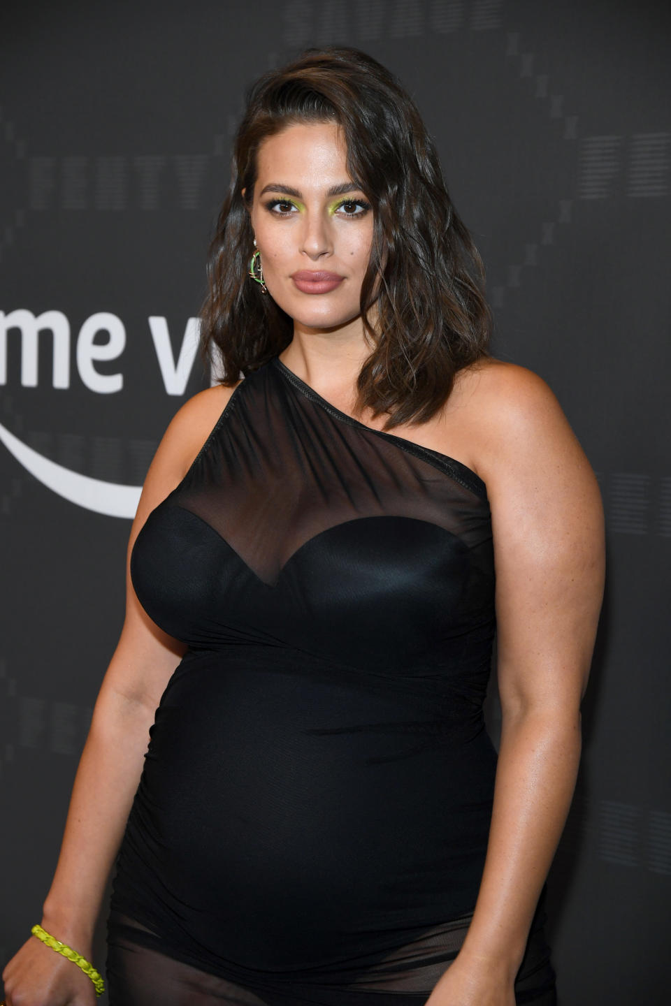 Ashley Graham's Wet-Look Lob