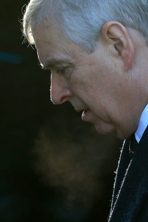 Eugenie's father, Prince Andrew (pictured January 2020), has seen his reputation shredded by his association with the late Jeffrey Epstein, a convicted paedophile