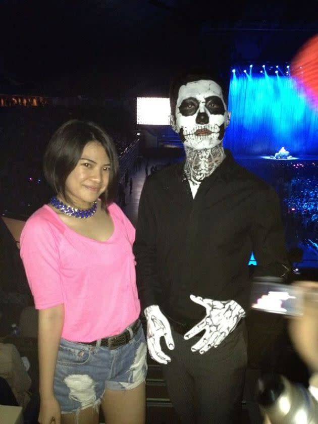 Lady Gaga's fans arrive all dressed up for her concert. (Photo courtesy of Vivian Tsui)