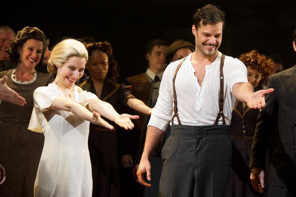 Martin is no stranger to the Broadway stage. Here he is with co-star Elena Roger during a curtain call for "Evita" in 2012.