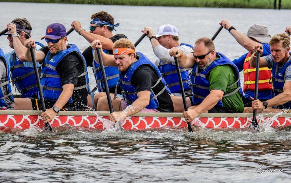 The Beaufort Dragon Boat Race drew 28 teams to Waterfront Park and the Beaufort River Saturday.