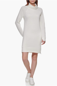 Marc New York Performance Women's Fabulous Fleece Funnel Neck Dress