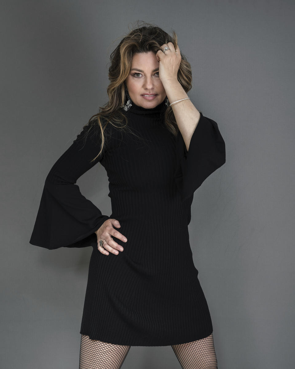 FILE - Shania Twain appears during a portrait session in New York on June 14, 2019. Twain is one of many female performers featured in the four-part docuseries “Women Who Rock” starting Saturday on Epix. (Photo by Christopher Smith/Invision/AP, File)