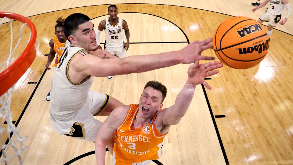 In his final college season, Edey has been a dominant force for the Purdue Boilermakers. - Gregory Shamus/Getty Images