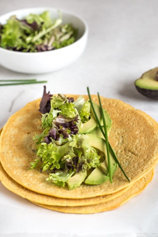 <p>Easy Cheesy Vegetarian</p><p>These lentil tortillas are low in fat and high in protein—and they're gluten-free too! Easy to make, with just two main ingredients.</p><p><strong>Get the recipe: <a href="https://www.easycheesyvegetarian.com/lentil-tortillas/" rel="nofollow noopener" target="_blank" data-ylk="slk:Gluten-Free High-Protein Lentil Tortillas;elm:context_link;itc:0;sec:content-canvas" class="link ">Gluten-Free High-Protein Lentil Tortillas</a></strong></p>