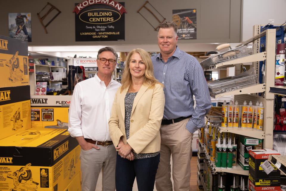Officials from Koopman Lumber in Whitinsville announced this week that they have acquired Boilard Lumber. Koopman Lumber's leaders include Tony Brookhouse, Denise Brookhouse and Dirk Koopman.