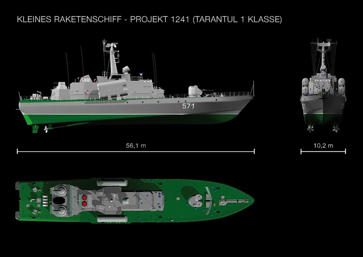 diagram of project 1241re tarantul i missile boat