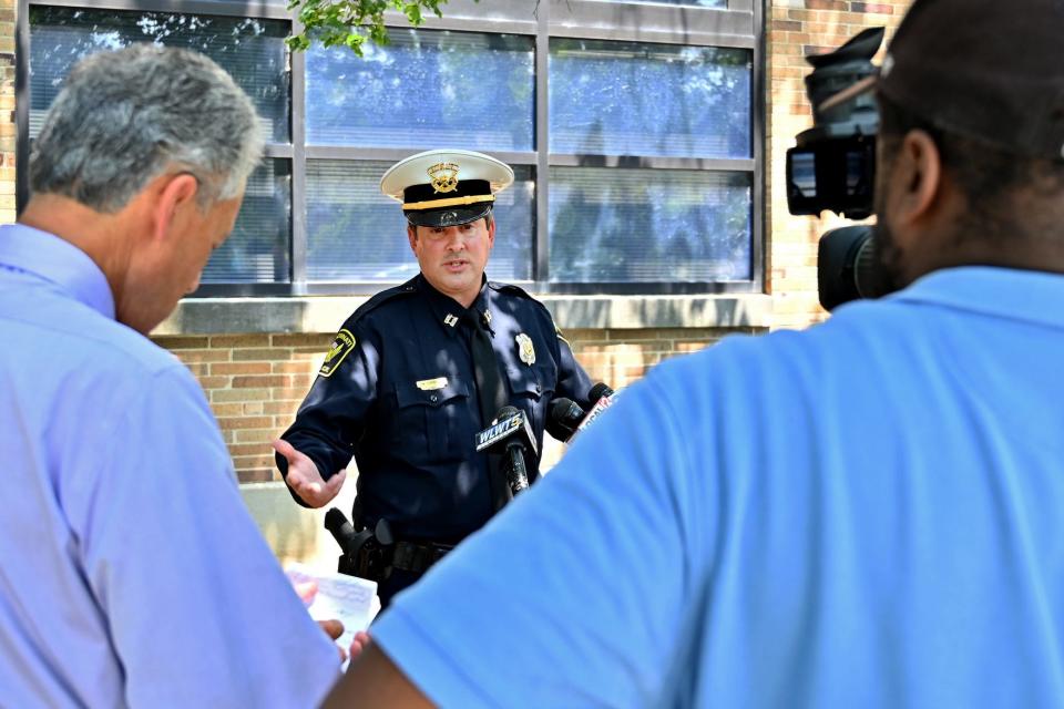 Captain Matthew Hammer leads the officers patrolling the neighborhoods surrounding Downtown Cincinnati. While downtown has its own unit, Hammer and Captain Adam Hennie of the central business district are in constant communication about Downtown-related crime and safety issues.