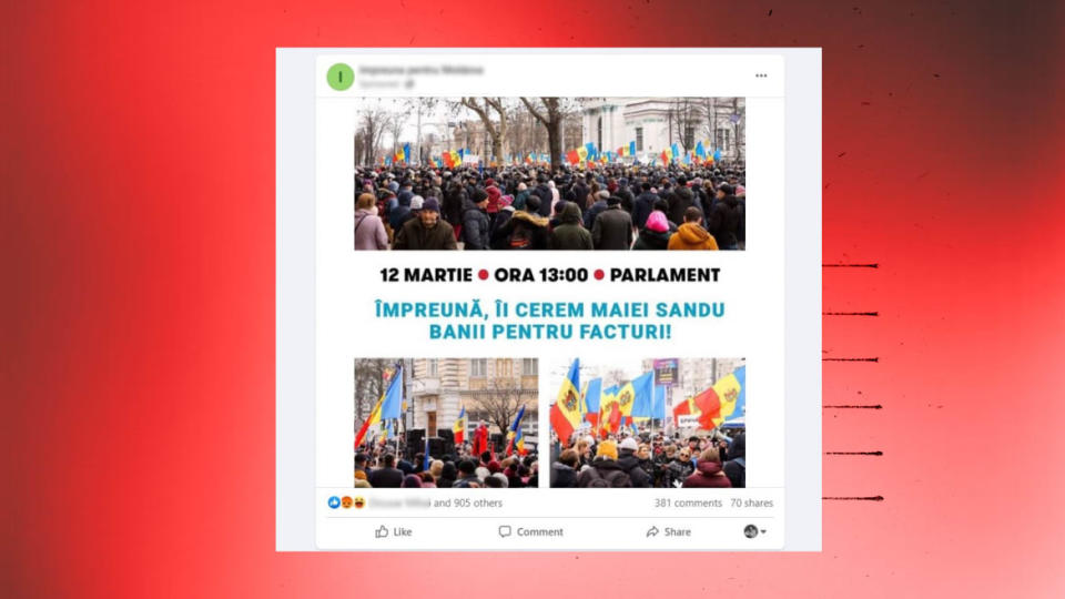 <div class="inline-image__caption"><p>An example of an ad tied to pro-Russia network of social media trolls on Facebook. </p></div> <div class="inline-image__credit">Courtesy of DFRLab</div>