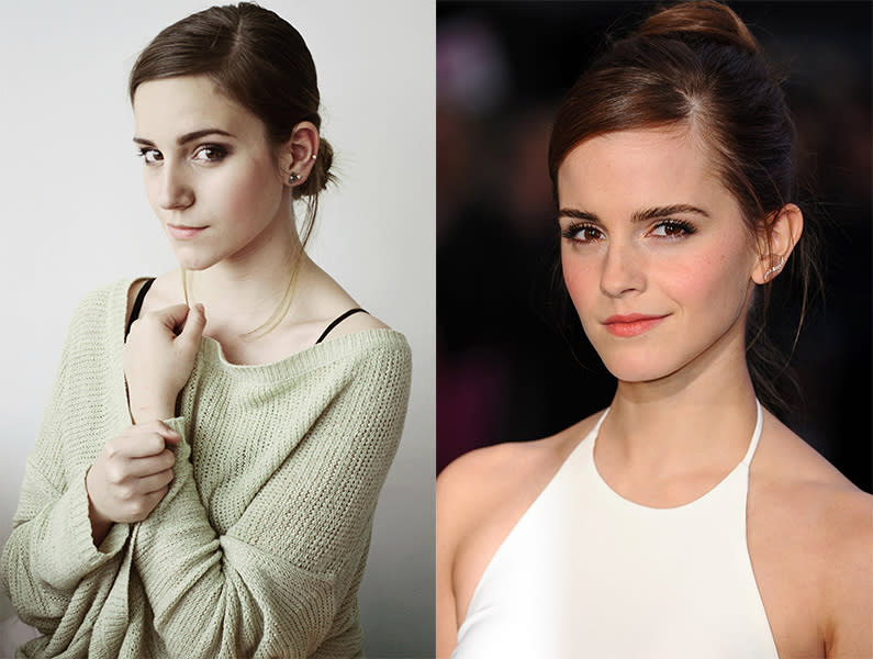 No, this isn’t some crazy Harry Potter spell, it’s just an Emma Watson look-alike.