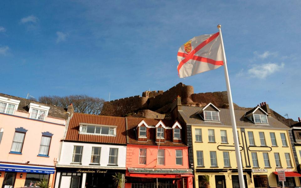 Gorey Harbour on the Channel Island of Jersey, which faces a blockade by French fishermen - Toby Melville/Reuters