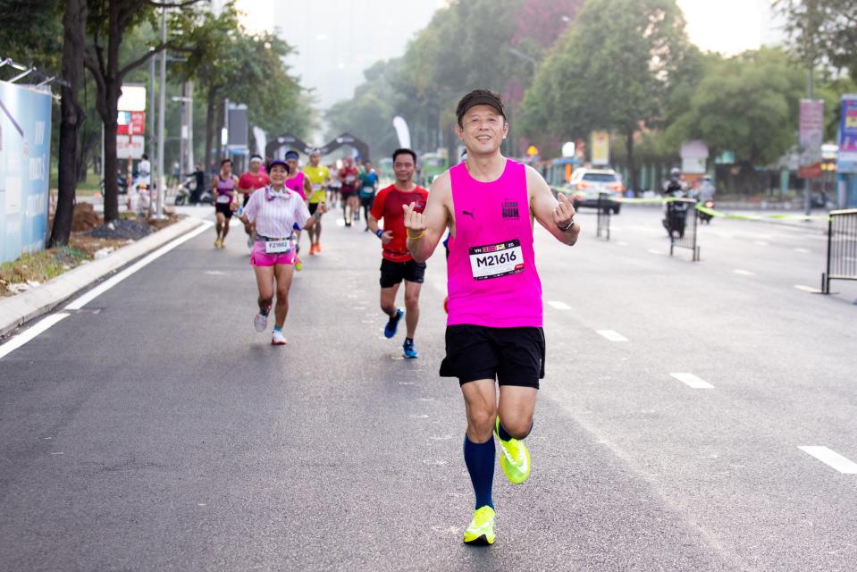 Marcus Chew at Lazada Run Vietnam earlier this year. (PHOTO: Lazada Singapore)