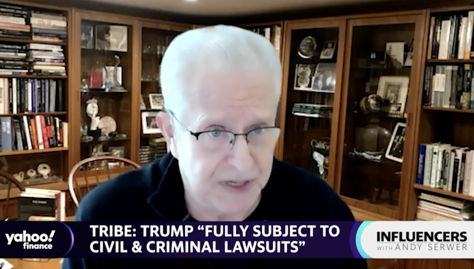 Laurence Tribe, professor emeritus at Harvard Law School, speaks with Yahoo Finance Editor-in-Chief Andy Serwer on 