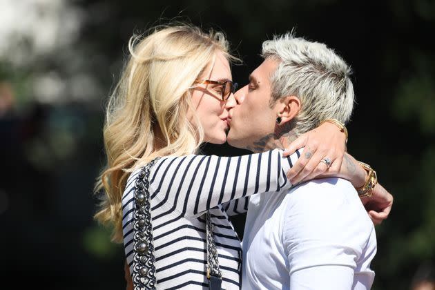 <p>Chiara Ferragni et Fedez, le 3 septembre 2019 à Venise.</p>