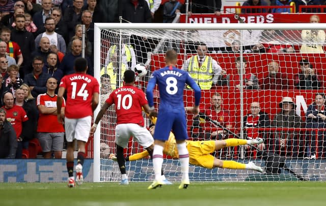 Rashford scored his penalty against Chelsea 