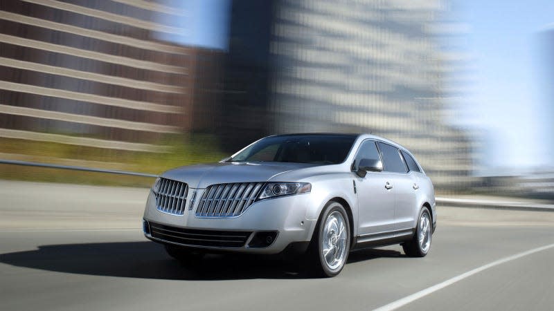 A photo of a silver Lincoln MKT. 