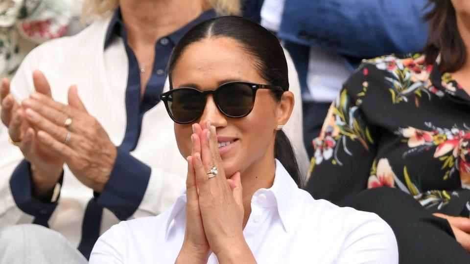 Meghan Markle watching Wimbledon