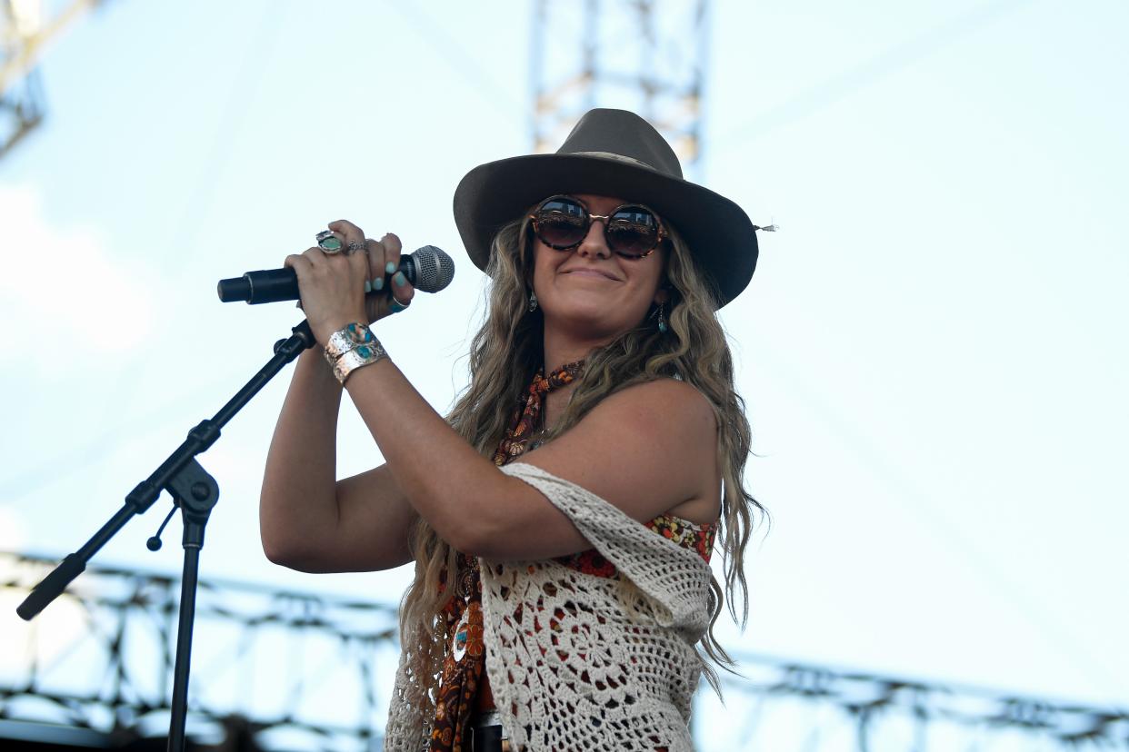 Lainey Wilson performs at Riverfront Stage during the CMA Fest in Nashville, Tenn., Thursday, June 9, 2022.