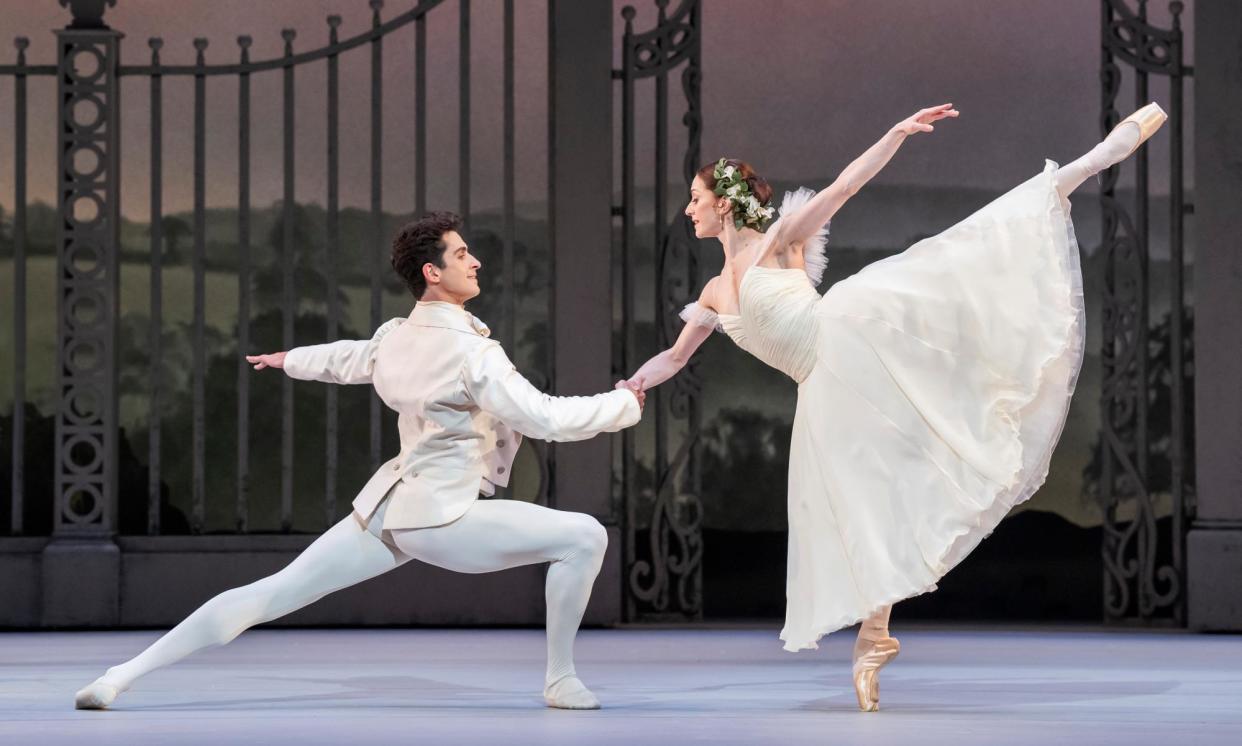 <span>‘Carefully contrived symmetry’: Reece Clarke and Marianela Nuñez in Les Rendezvous.</span><span>Photograph: Tristram Kenton/the Guardian</span>