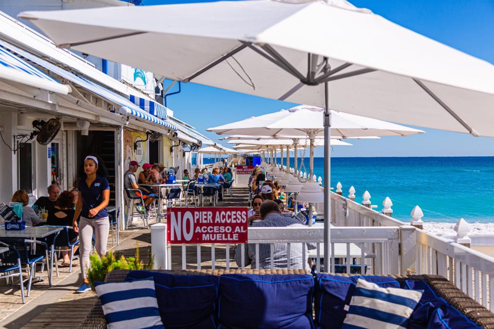 More than just a view, Benny's on the Beach literally puts patrons out on the Atlantic Ocean.