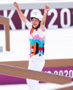 <p>Momiji Nishiya wins the first-ever women's skateboarding gold medal and becomes one of the youngest Olympians ever — at just 13 — at Ariake Urban Sports Park on July 26.</p>