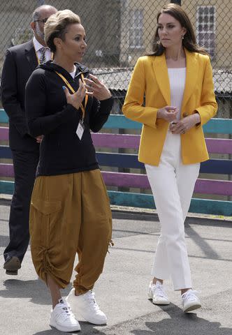 Kin Cheung - WPA Pool/Getty Images Dame Kelly Holmes and Kate Middleton, the Princess of Wales