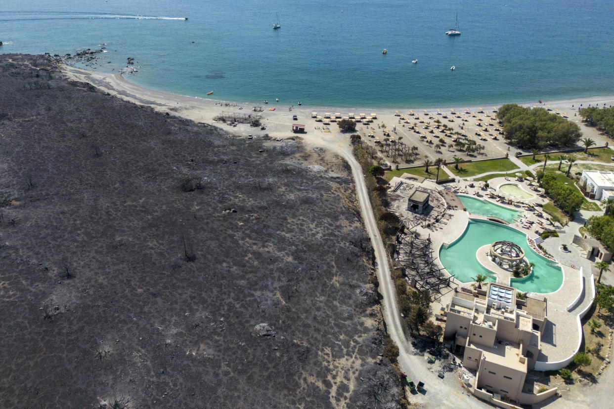 Wildfires have scorched the ground in the resort village of Kotari in Greece (Christoph Reichwein/DPA/Cover Im)