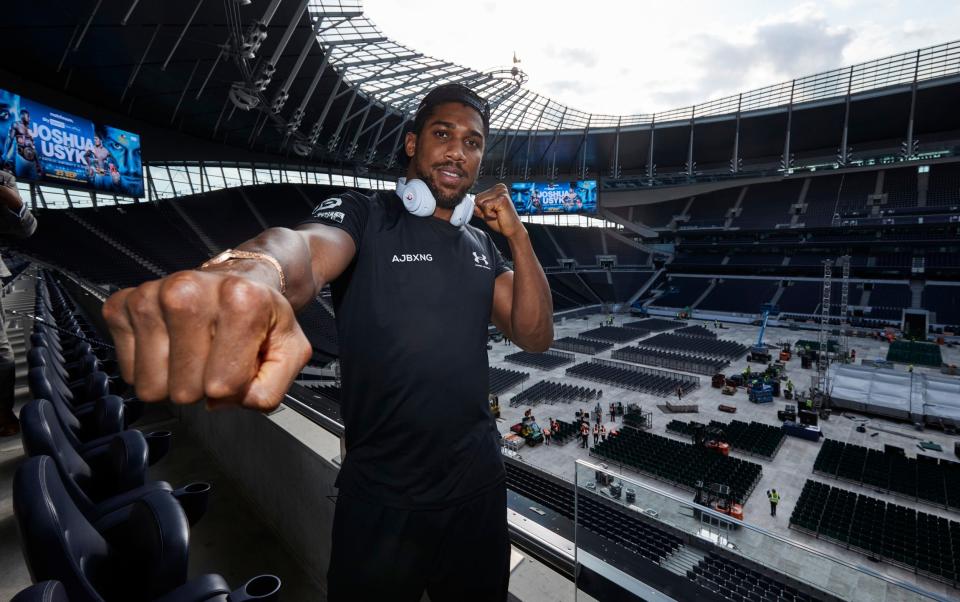 Anthony Joshua is fighting this weekend at the Tottenham Hotspur Stadium - MATCHROOM