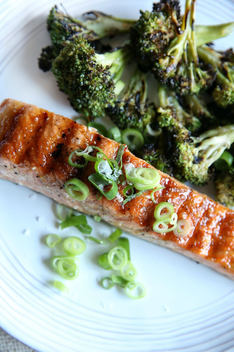 Ginger-Glazed Salmon with Charred Broccoli