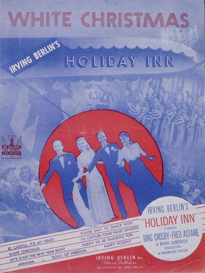 The sheet music for Irving Berlin’s ‘White Christmas.’ <a href="https://www.gettyimages.com/detail/news-photo/sheet-music-for-irving-berlins-white-christmas-new-york-news-photo/455915107?adppopup=true" rel="nofollow noopener" target="_blank" data-ylk="slk:Robert R. McElroy/Getty Images;elm:context_link;itc:0;sec:content-canvas" class="link ">Robert R. McElroy/Getty Images</a>