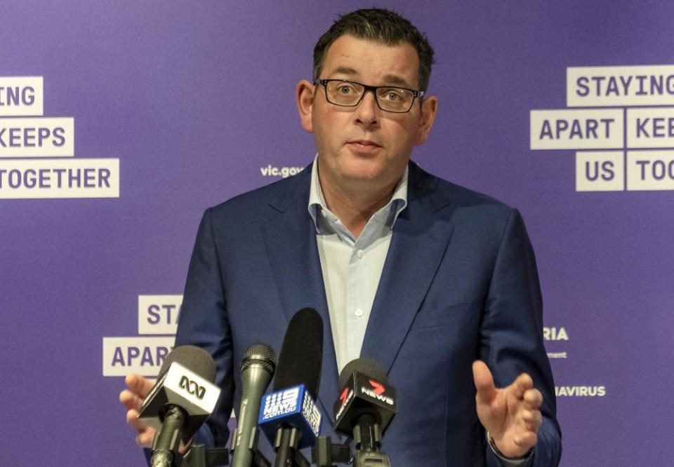 Victorian premier Daniel Andrews speaks to the media in Melbourne on 20 June, 2020.