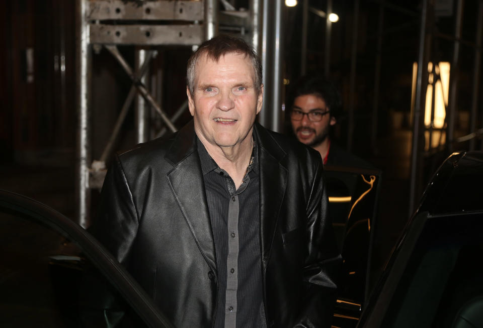 NEW YORK, NEW YORK - AUGUST 20: Meat Loaf visits the cast of the musical 